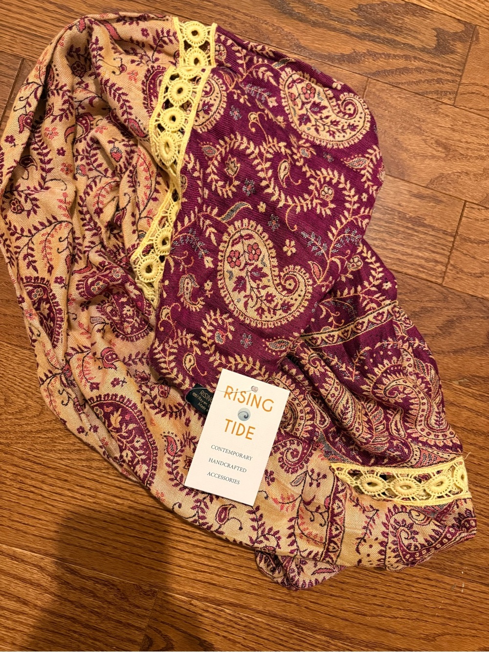 Rising Tide Paisley Infinity Scarf